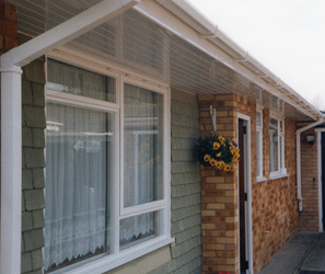 UPVC Fascia, soffit and white square guttering