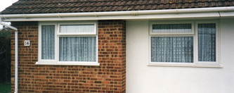 UPVC White half round guttering