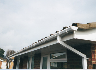 UPVC White fascia soffits square guttering and downpipes