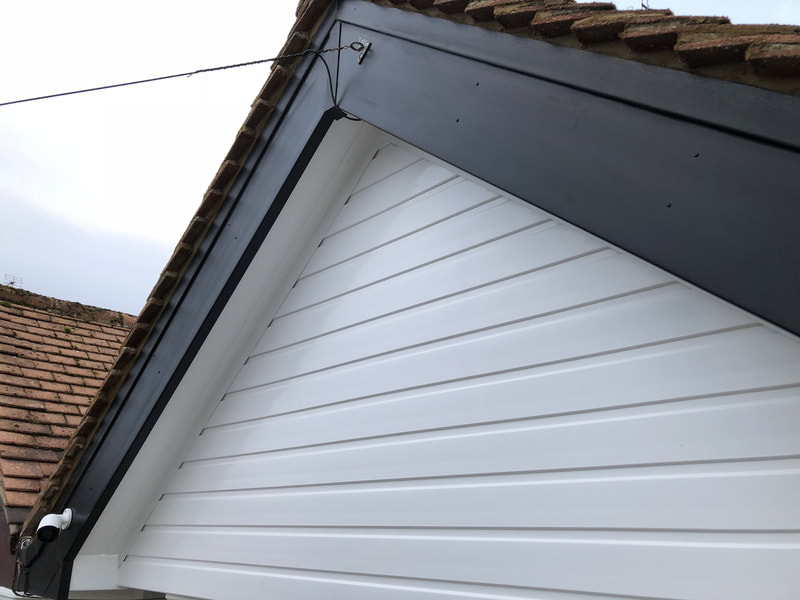 Black grain fascia UPVC