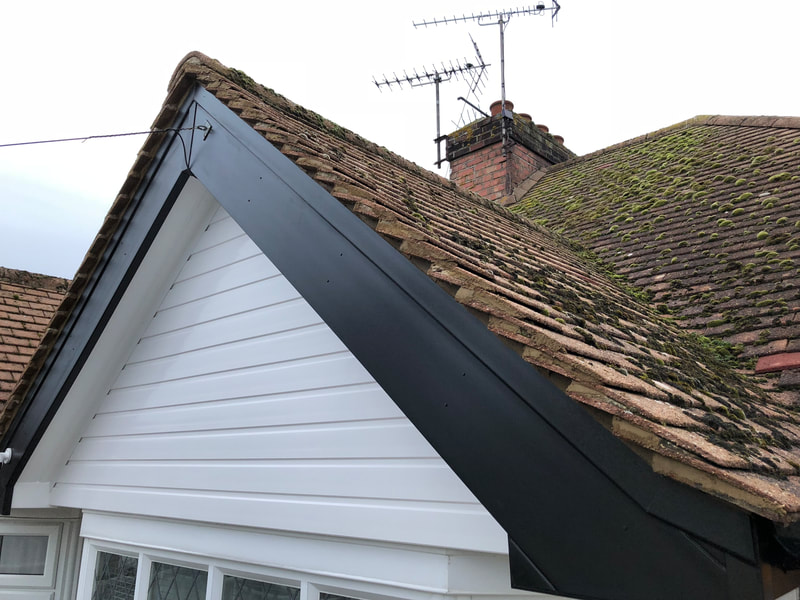 Black grain fascia UPVC