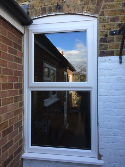 UPVC Double Glazed Casement Window Top Hung Centre