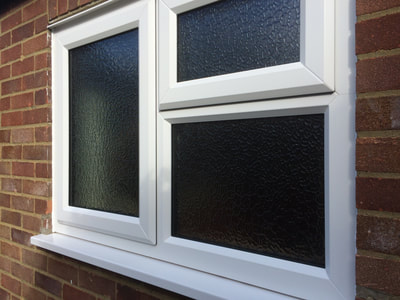 UPVC Double Glazed Casement Window with Obscure Glass