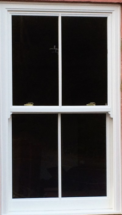 UPVC sliding sash double glazed window single astragal Georgian bar