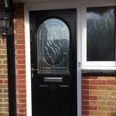 Composite door Entrance 44 black curved