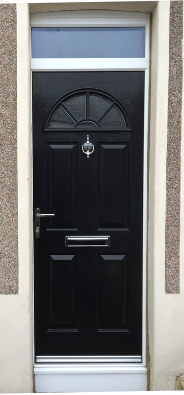 Endurance coloured solid core composite door   black