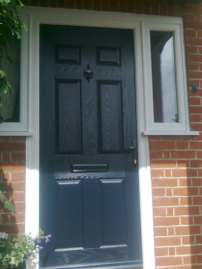 Composite door Entrance 44 side lights blue