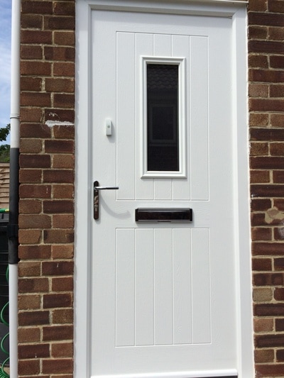 Endurance coloured solid core composite door white 