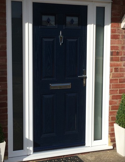 Composite door Entrance 44 side panels blue