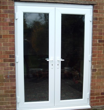 French doors high security double glazed UPVC  white 