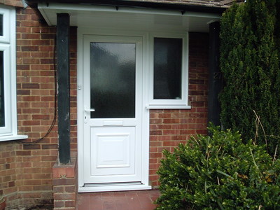 Double Glazed Entrance Door High Security and flag window