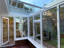 Glass roof conservatory