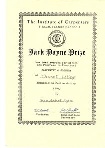 Institute of Carpenters Jack Payne Prize