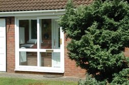 UPVC double glazed patio door with mid rail