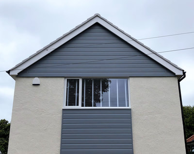 Grey UPVC Shiplap Cladding and Bargeboard