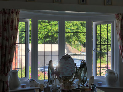 UPVC Double Glazed Bay Window with Square Lead