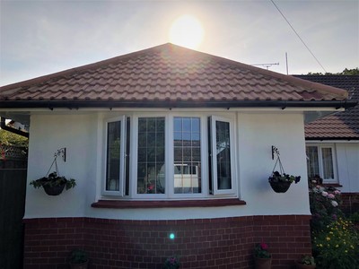 UPVC Double Glazed Bay Window with Square Lead  and New Fascia