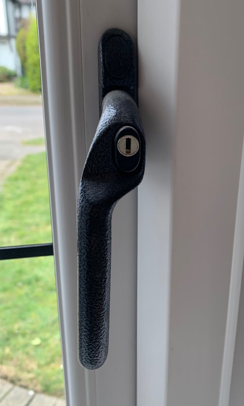 Planished semi gloss black antique handles