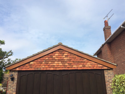 UPVC oak foil bargeboard gable