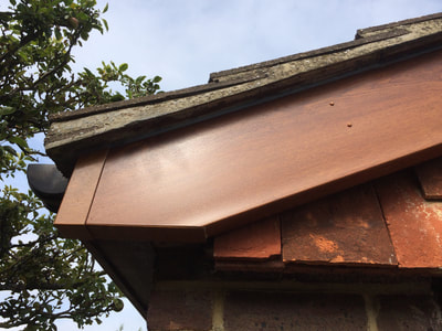 UPVC oak foil bargeboard gable box end