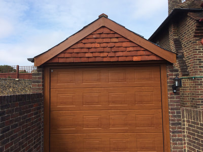 UPVC oak foil bargeboard gable