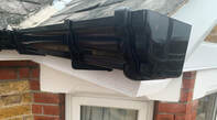 Wooden fascia and PVC guttering