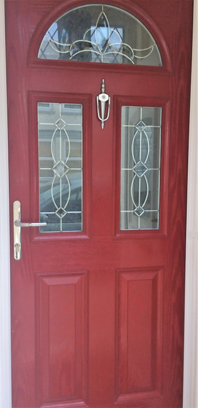 Endurance Red Solid Core Composite Door Triple Glazed