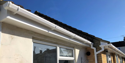 White UPVC fascia ,soffit guttering and down pipes