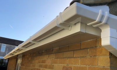 White UPVC fascia ,soffit guttering and down pipes