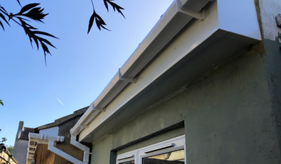 White UPVC fascia ,soffit guttering and down pipes