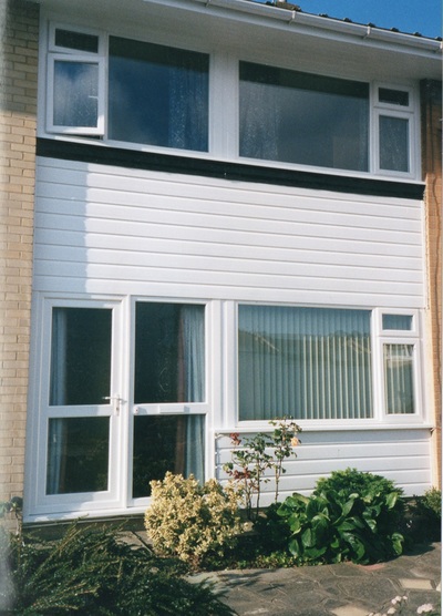 UPVC double glazed frontage  with cladding