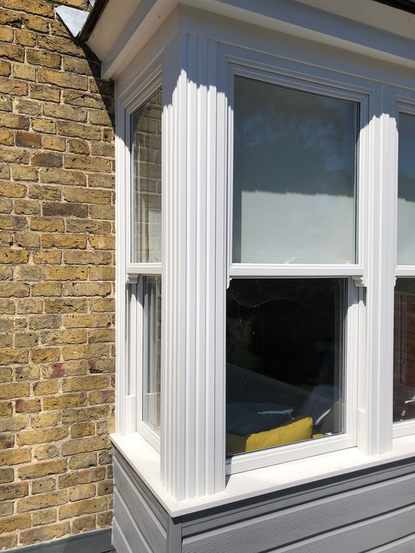 Sliding Box Sash Double Glazed UPVC Window Venetian