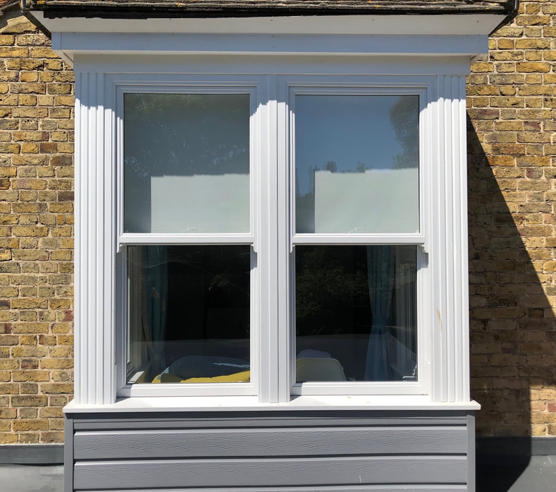 Sliding Box Sash Double Glazed UPVC Window Venetian