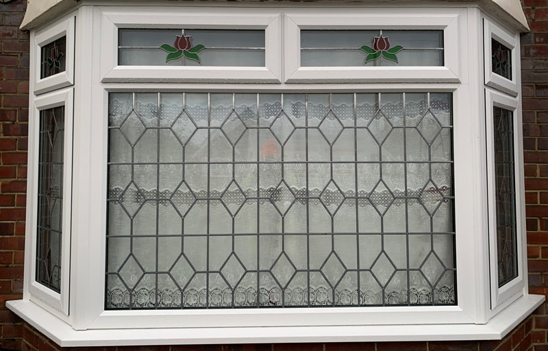 Stained Glass and Queen Anne Leaded Double Glazed Bay Window