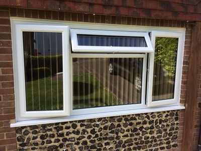 UPVC double glazed window three openers