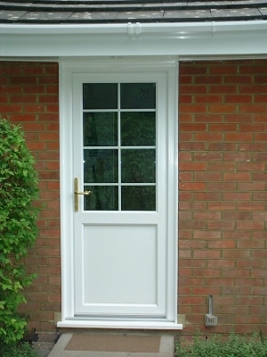 Double Glazed Entrance Door High Security white Georgian bar